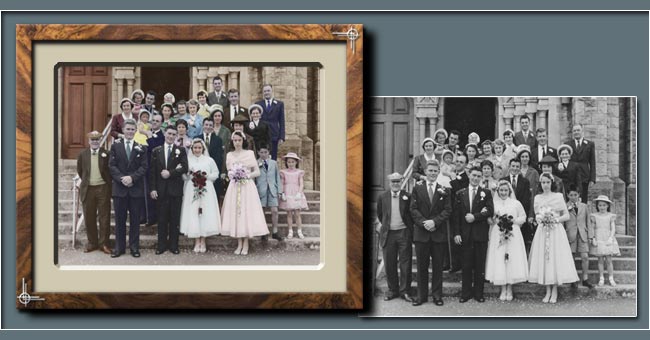 Adding Colour To Black And White Wedding Photos - Restoration